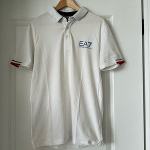 Men’s Emporio Armani EA7 polo in white size L